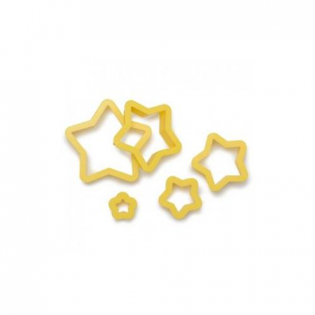 Cofetarie - Ustensile - Stea - Decupatoare Plastic Ø 2 - 10 x H 2.2 cm, Set 5 Buc