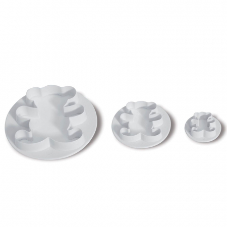 Cofetarie - Ustensile - Ursuleti - Decupatoare Plastic Ø 3 - 8.5 cm, Set 3 Buc