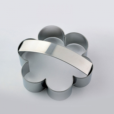 Decupatoare Flori, Fluturi - Floare 5 Petale - Decupator Inox cu Maner, Ø 9 x H 2 cm