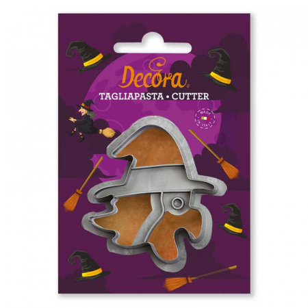 Decupatoare Sezon - Decupator Plastic Halloween - Vrajitoare Ø 8 x H 2.2 cm