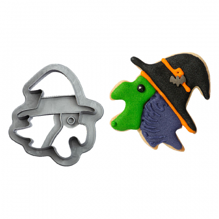 Decupatoare Sezon - Decupator Plastic Halloween - Vrajitoare Ø 8 x H 2.2 cm