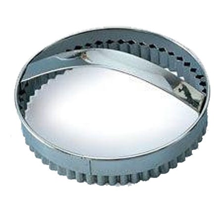 Decupatoare Forme Standard - Rotund Festonat - Decupator Inox cu Maner, Ø 12 x H 2 cm