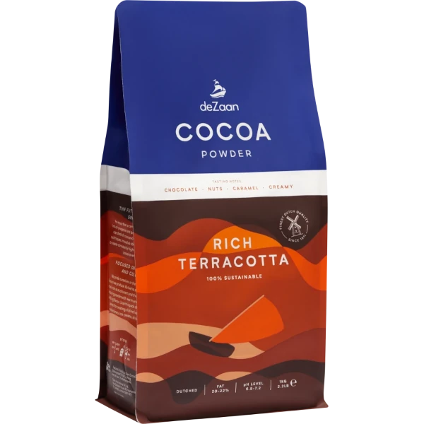 Cacao si Unt de Cacao - DeZaan Cacao pudra, 20-22% unt de cacao, Rich Terracotta 1 Kg
