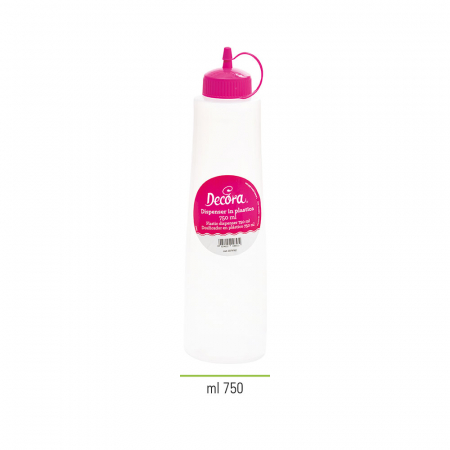 Brutarie, Patiserie - Ustensile - Dispenser Sosuri / Glazuri pentru Dozare si Plating, Ø7xH29 cm, 750 ml