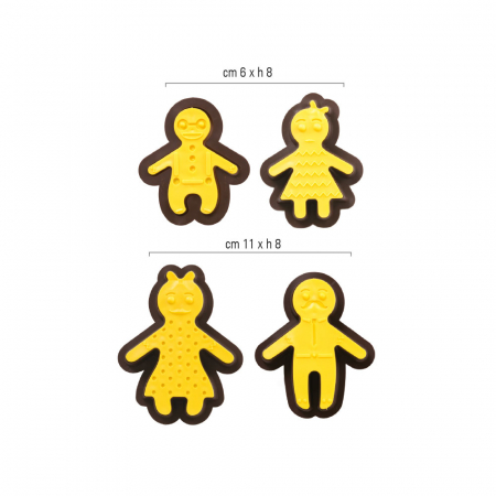 Cofetarie - Ustensile - Familia Fericita - Decupatoare Plastic 6 - 11 x 8 x H 2.2 cm, Set 4 buc