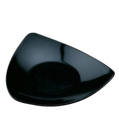 Accesorii Candy Bar, Bufet, Catering - Farfuriute Triangle Ø 9 x H 1.5 cm, Plastic Negru, Set 100 Buc