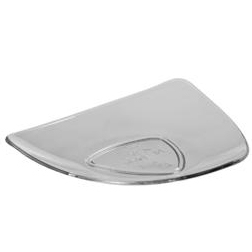 Accesorii Candy Bar, Bufet, Catering - Farfuriute Triangle Ø 9 x H 1.5 cm, Plastic Transparent, Set 100 Buc