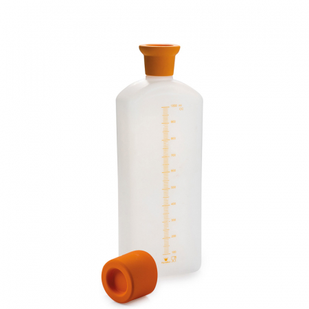 Brutarie, Patiserie - Ustensile - Flacon gadat 1 Litru cu Dop si Capac Perforat Distribuire Siropuri, 10x5.6xH27.5 cm