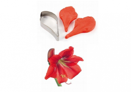 Crin Amaryllis Petale - Decupator Inox si Mulaj Silicon 12 x 6 cm, Set 3 Buc [2]