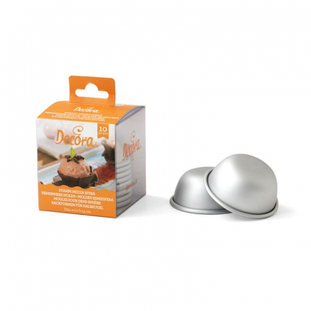 Forme, Tavi Coacere - Forma Coacere Semisfera Ø 5 x H 2.3 cm, Aluminiu Anodizat, 10 buc