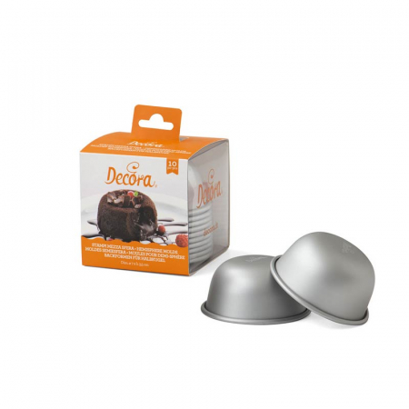 Forme, Tavi Coacere - Forma Coacere Semisfera, Ø 7 x H 3.5 cm, Aluminiu Anodizat, 10 buc