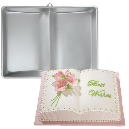 Cofetarie - Ustensile - Forma Coacere Tort Model Carte Deschisa, 38 x 28 x H 5 cm, Aluminiu Anodizat