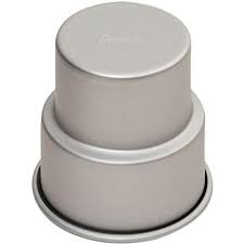 Forme, Tavi Coacere - Forma 3D Coacere Minitortulet 2 Etaje Ø 7 x H 8 cm, Aluminiu Anodizat