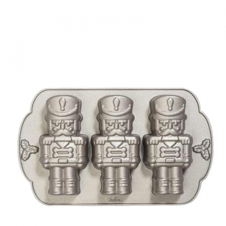 Forme, Tavi Coacere - Forma Copt Spargatorul de Nuci 3 Cavitati 14.8 x 6.4 x H 4.5 cm, Aluminiu Antiaderent