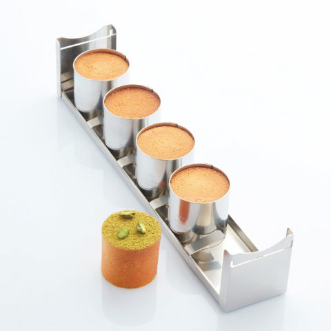 Forme, Tavi Coacere - Forma Inox Coacere Produse Model Geometric Cilindru Mini, Ø 6 x H 6 cm, vol. 170 ml - Set 5 buc
