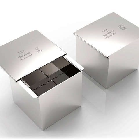 Cofetarie - Ustensile - Forma Inox Coacere Produse Model Geometric Cub Mediu 7 x 7 x H 7 cm, vol. 342 ml