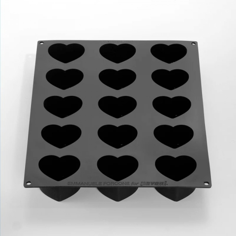 Forma Pavoflex 30x40cm Inima 15 cavitati, 7 x 6 x H 4 cm, 130 ml [2]