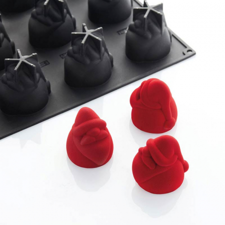 Forme Silicon Monoportii, Mignon - Forma Pavoflex 30x40cm Santa Claus 7.2 x 6 x H 7 cm, 128 ml, 12 cavitati