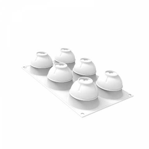 Forme de Silicon Cofetarie - Forma Silicon Atome 120 Ø 6.3 x H 5.5 cm, 6 cavitati x 120 ml