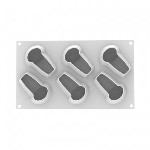 Forma Silicon Baba 9 x 6.2 x H 5.5 cm, 6 cavitati x 145 ml + decupator [3]