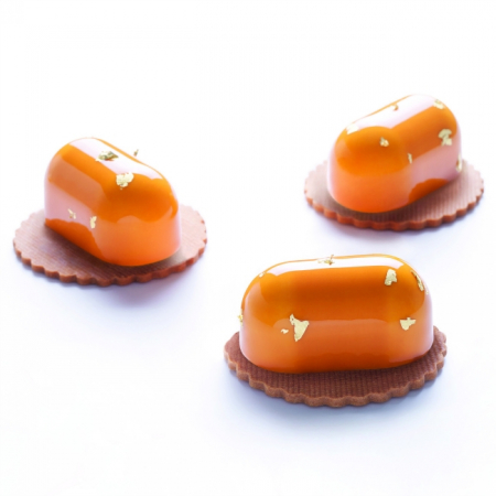 Forme de Silicon Cofetarie - Forma Silicon Bachour, Monoportii Delish, 8.2 x 4.4 x h 3.7 cm, 100 ml, 15 cavitati