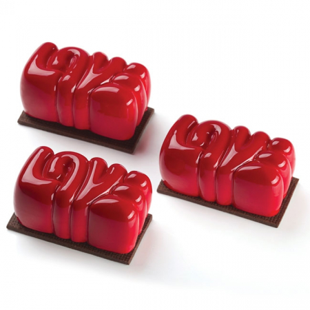 Forme de Silicon Cofetarie - Forma Silicon Bachour, Monoportii Lovely, 8 x 4.3 x h 3.6 cm, 90 ml, 15 cavitati