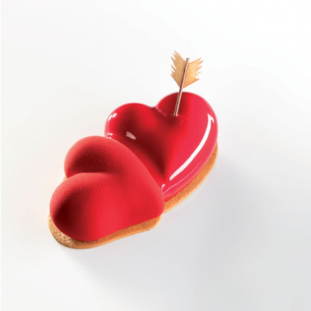 Forme 30x40cm Monoportii, Mignon - Forma Silicon Inima Beloved, Monoportii 12.7 X 7.1 X 3.8h cm, 200 ml, 9 cavitati