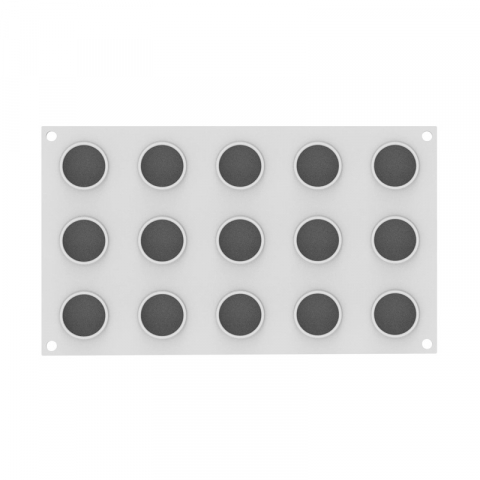 Forma Silicon Bigne Perfectto Ø 4.5 x H 2.5 cm, 15 cavitati x 30 ml [2]