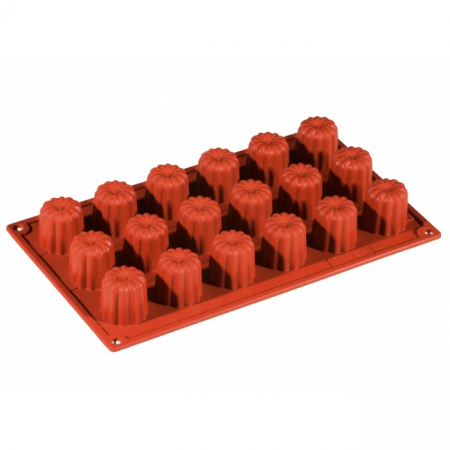 Forme 17.5x30cm Monoportii, Mignon - Forma Silicon pentru Canneles Bordelais Ø3.5xh3.5 cm