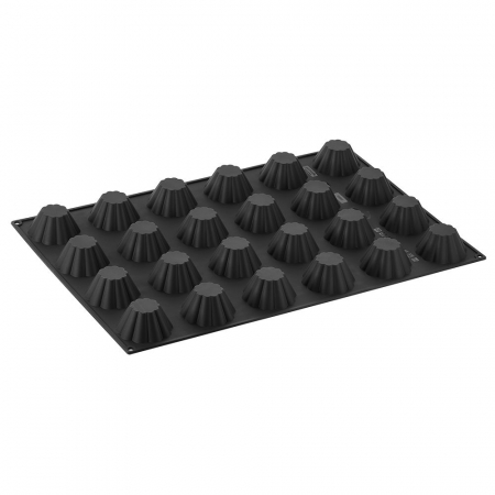 Forme 60x40cm Monoportii, Mignon - Forma Pavoflex 60x40 cm Brioche / Savarina Ø7.9xh3.7 cm, 24 cavitati