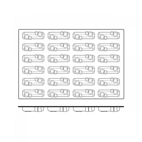 Forma Silicon Bulles Monoportii 12 x 3.5 x H 3 cm, 24 cavitati, 106 ml (SQ038) [2]
