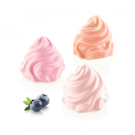 Forme de Silicon Cofetarie - Forma Silicon Chantilly Ø 7.3 x H 6.5 cm, 6 cavitati, 120 ml