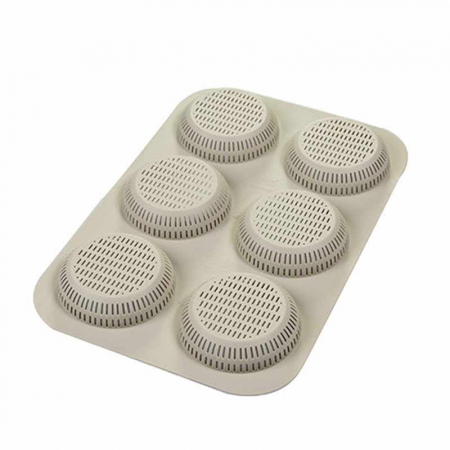 Forme Silicon Microforate - Forma Silicon Chifla Burger Ø 8 x H 2 cm, 6 cavitati