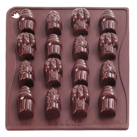 Forme Multicavitati Mici - Forma Silicon Chocoice Cupcakes, 16 cavitati