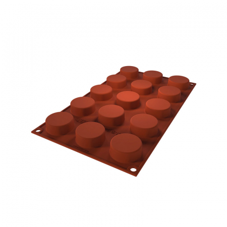 Forma Silicon Cilindru Decor Maur Ø 4 x H 1.6 cm, 15 cavitati, 19 ml (SF378) [2]
