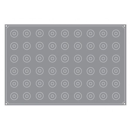 Forme 60x40cm Monoportii, Mignon - Forma Pavoflex 60x40 cm Cilindru Ø3.5xh3.5 cm, 54 cavitati, 25 ml