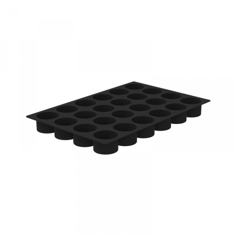 Forme 60x40cm Monoportii, Mignon - Forma Silicon Cilindru Monoportii Ø 8 cm, 24 Cavitati – Silikomart Professional
