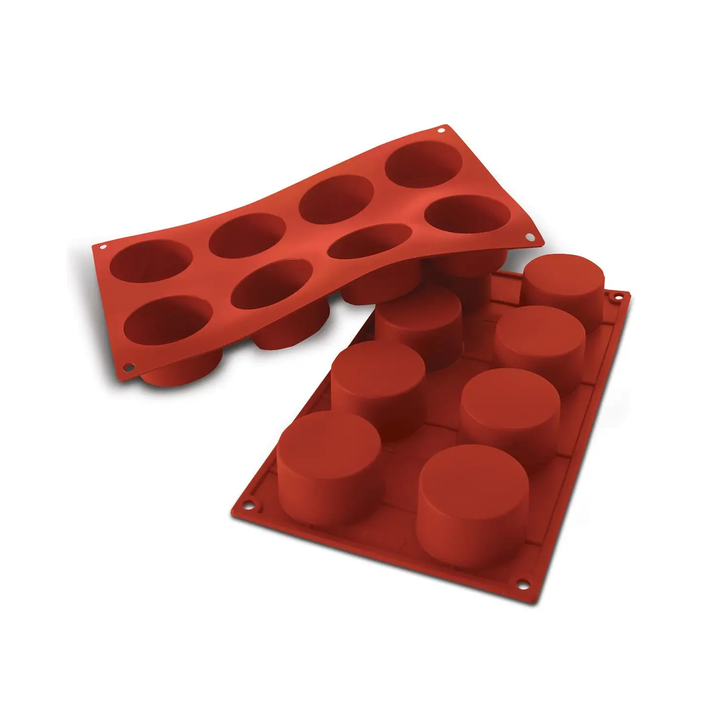 Forme de Silicon Cofetarie - Forma Silicon Cilindru Ø6xH3.5cm, 8 cavitati (SF028)