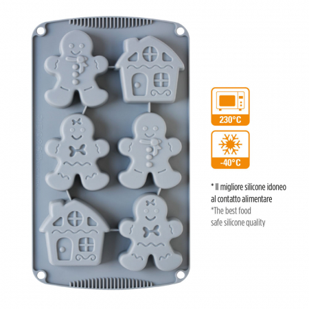 Forma Silicon Craciun Gingerman 3 modele, Casauta, 6 cavitati [2]