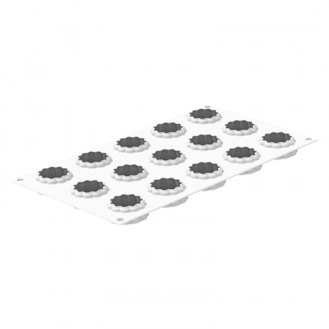 Forme Silicon Monoportii, Mignon - Forma Silicon Crostata XS Ø 4.4 x H 1.7 cm, 15 cavitati x 20 ml