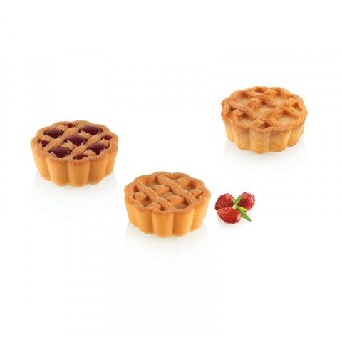 Forme Silicon Monoportii, Mignon - Forma Silicon Crostata XS Ø 4.4 x H 1.7 cm, 15 cavitati x 20 ml