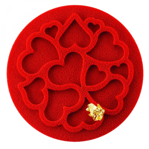 Forme de Silicon Cofetarie - Forma Silicon Decor Mini Love Ø 6 x H 0.2 cm, 12 ml, 6 cavitati