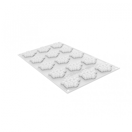 Forme Silicon pentru Decor si Plating - Forma Silicon Decor Top/Insertie Flora Ø 4.5 x H 0.72 cm, 15 cavitati, 7 ml