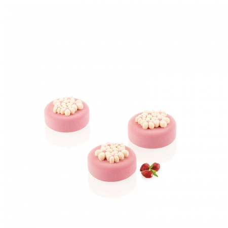 Forme Silicon pentru Decor si Plating - Forma Silicon Decor Top/Insertie Flora Ø 4.5 x H 0.72 cm, 15 cavitati, 7 ml