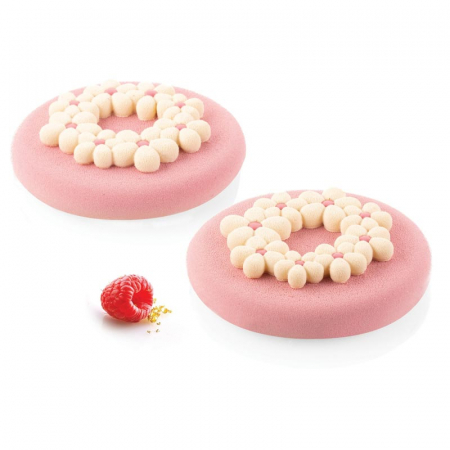 Forme Silicon pentru Decor si Plating - Forma Silicon Decor Top/Insertie Flora Ø 7.5 x H 0.75 cm, 6 cavitati, 19 ml