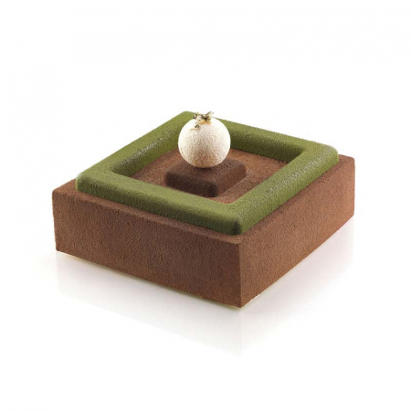 Forme Silicon pentru Decor si Plating - Forma Silicon Decor Top/Insertie, Patrat 4 x 4/26 x 26 x H 2 cm