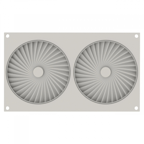 Forme Silicon pentru Decor si Plating - Forma Silicon Decor Top/Insertie, Skirt Ø 14 x H 1 cm, 2 cavitati, 100 ml