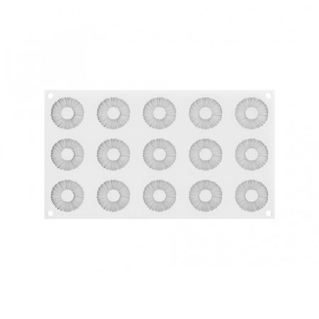 Forme Silicon pentru Decor si Plating - Forma Silicon Decor Top/Insertie Tutu Ø 4.5 x H 0.65 cm, 15 cavitati, 7 ml
