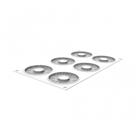 Forme Silicon pentru Decor si Plating - Forma Silicon Decor Top/Insertie Tutu Ø 7.5 x H 0.8 cm, 6 cavitati, 24 ml