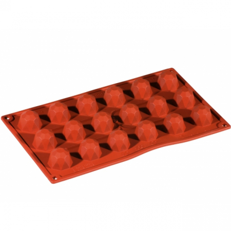 Forme 17.5x30cm Monoportii, Mignon - Forma Silicon Diamant Ø3.5xh2.3 cm, 18 cavitati